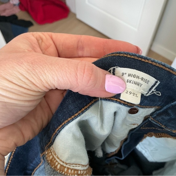 Madewell Blue Skinny Jeans High-Rise Stretch *tall - Picture 5 of 5